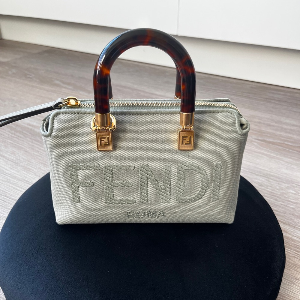 FENDI by the way mini Bag Fabric, Green Tea